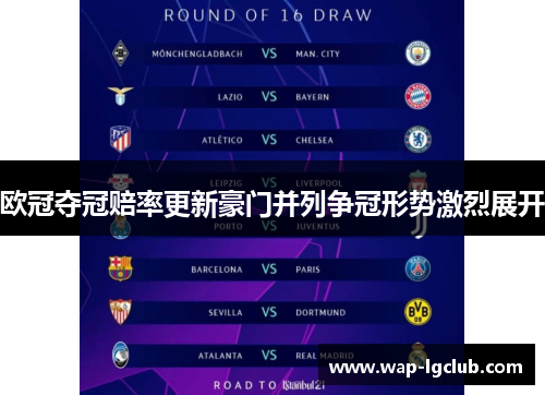 欧冠夺冠赔率更新豪门并列争冠形势激烈展开